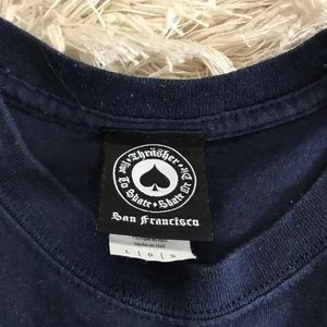 Blue cotton Thrasher t shirt